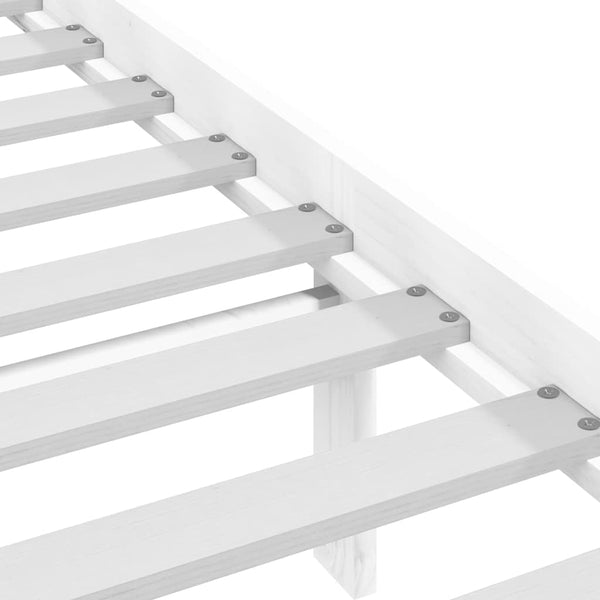 vidaXL Solid Pine Bed White 140x200 cm