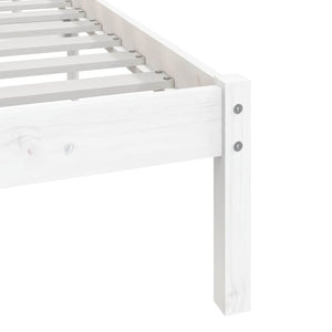 vidaXL Solid Pine Bed White 140x200 cm