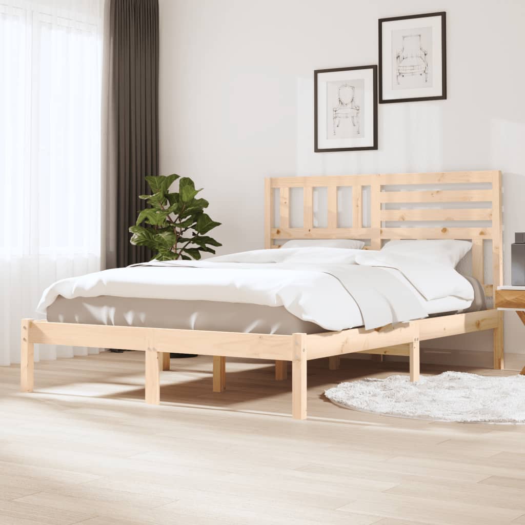 vidaXL Solid Wood Bed 150x200 cm Pine