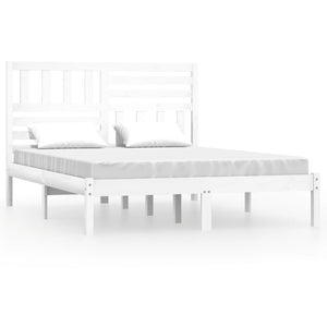 vidaXL Solid Pine Bed White 160x200 cm