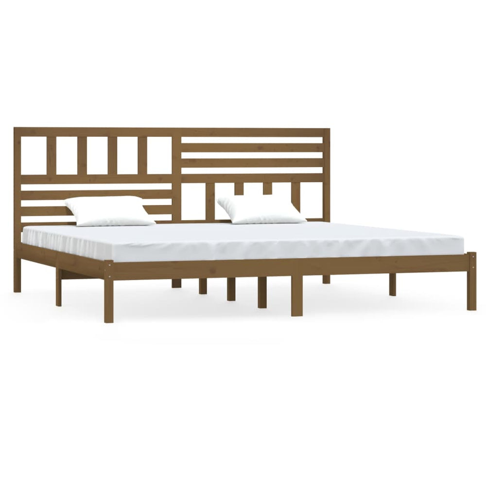 vidaXL Solid Wood Bed Honey Brown Pine 200x200 cm