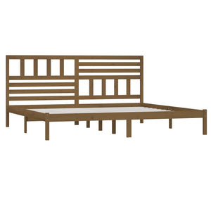 vidaXL Solid Wood Bed Honey Brown Pine 200x200 cm