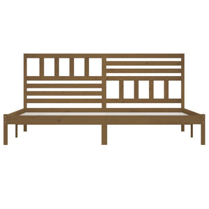 vidaXL Solid Wood Bed Honey Brown Pine 200x200 cm