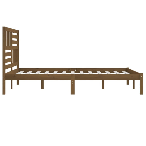 vidaXL Solid Wood Bed Honey Brown Pine 200x200 cm