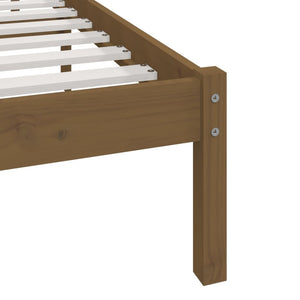 vidaXL Solid Wood Bed Honey Brown Pine 200x200 cm