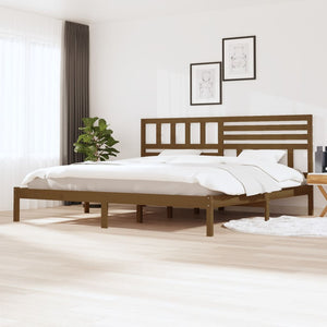 vidaXL Solid Wood Bed Honey Brown Pine 200x200 cm