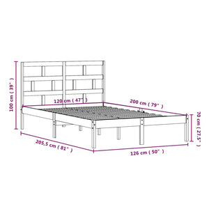 Massivholzbett ohne Matratze 120x200 cm