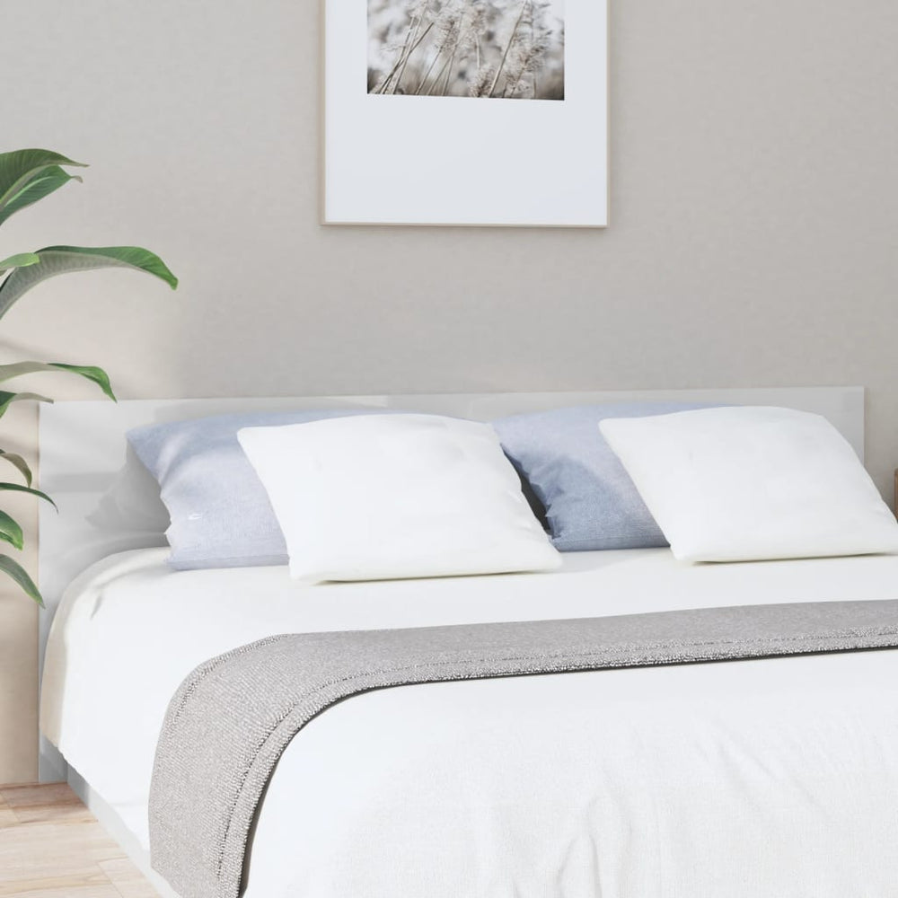 vidaXL Headboard High-Gloss White 200x1.5x80 cm Engineered Wood