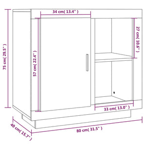Weißes Sideboard 80x40x75 cm
