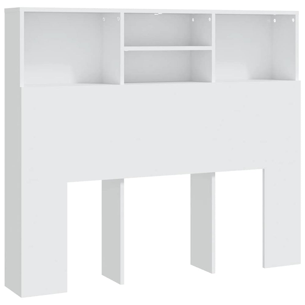 vidaXL Bed Headboard with Shelves White 120x19x103.5 cm