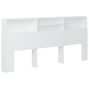 vidaXL Headboard with Storage White 220x19x103.5 cm