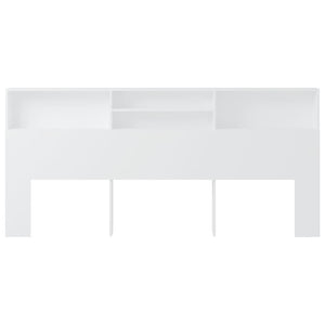 vidaXL Headboard with Storage White 220x19x103.5 cm