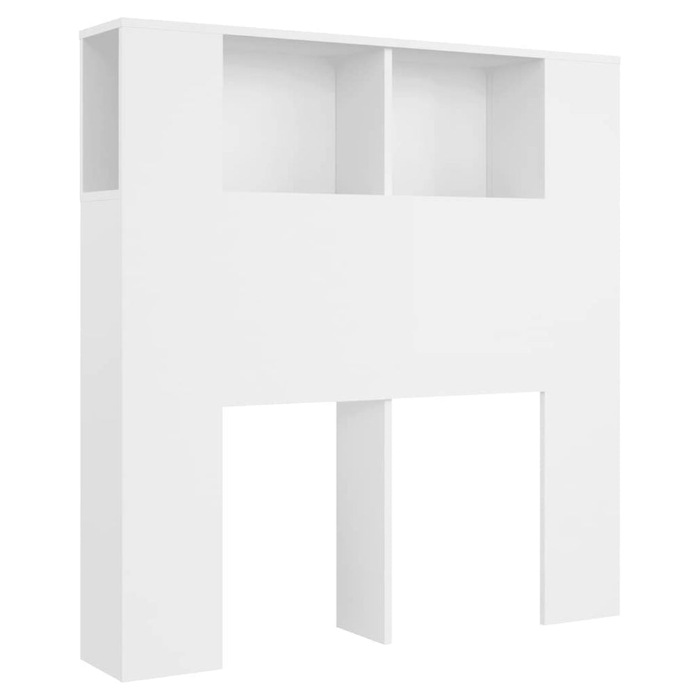 vidaXL Headboard Cabinet White 100 x 18.5 x 102.5 cm