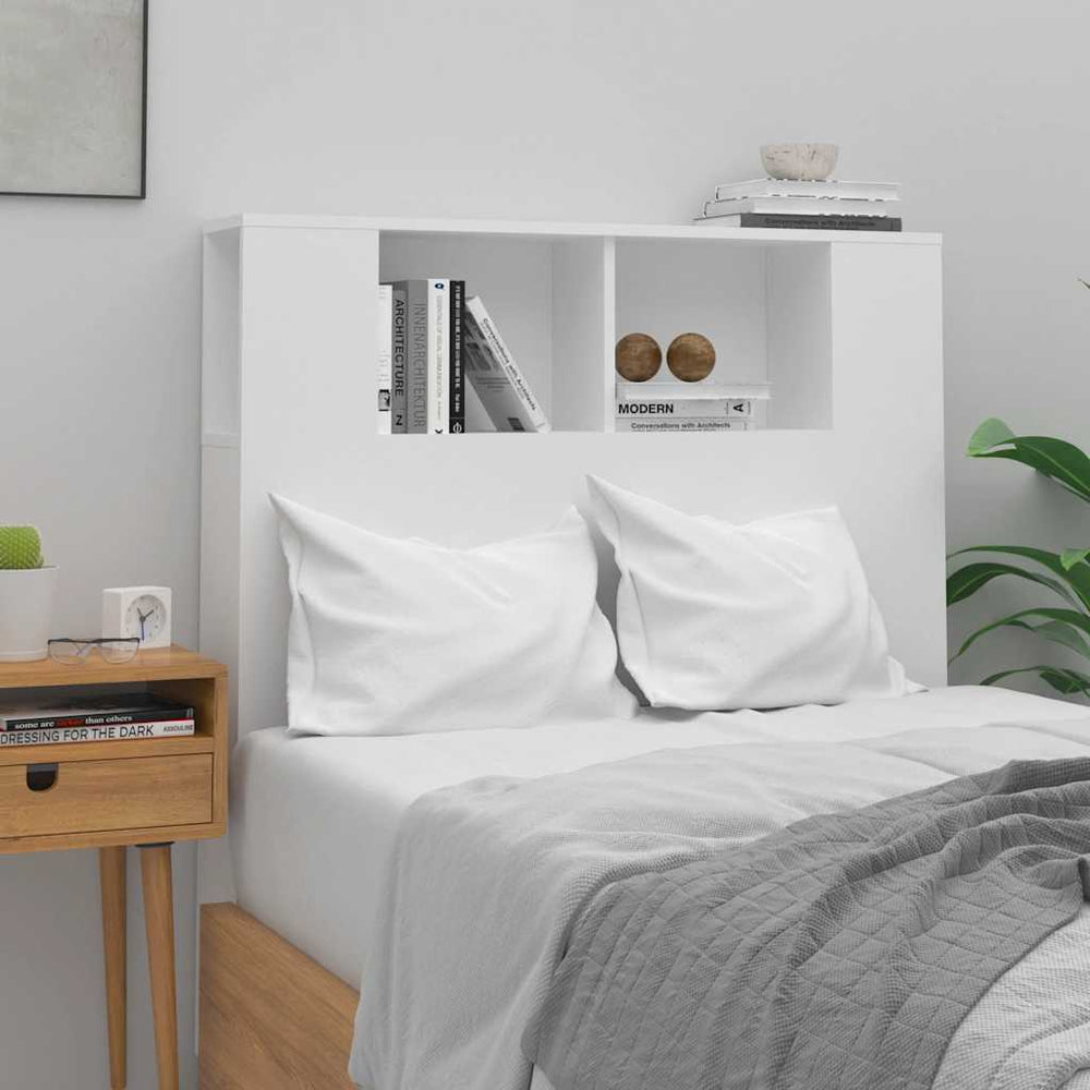 vidaXL Headboard Cabinet White 100 x 18.5 x 102.5 cm