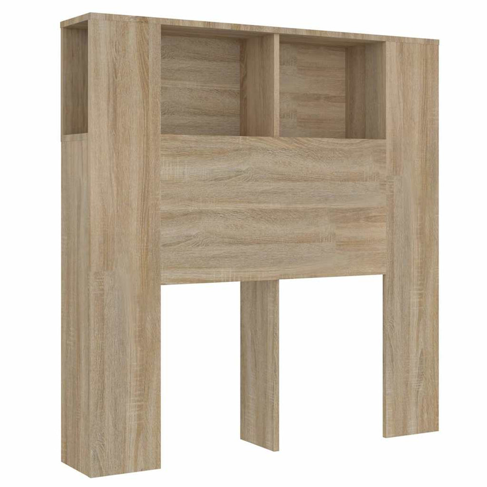 vidaXL Headboard with Storage Sonoma Oak 100x18.5x102.5 cm