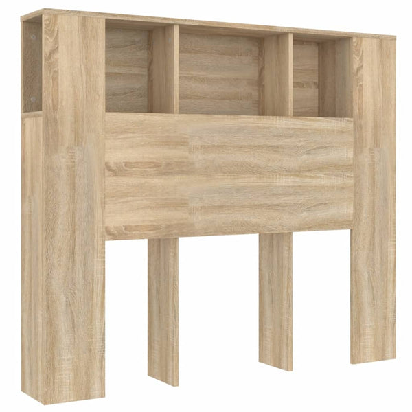 vidaXL Headboard with Storage Sonoma Oak 120x18.5x102.5 cm