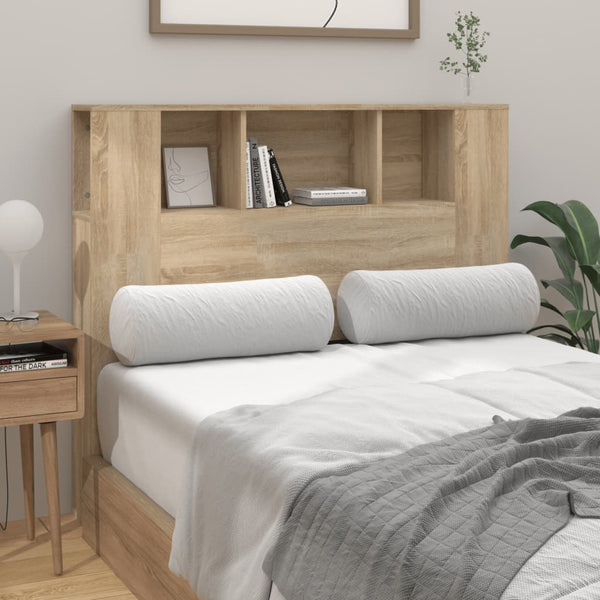 vidaXL Headboard with Storage Sonoma Oak 120x18.5x102.5 cm