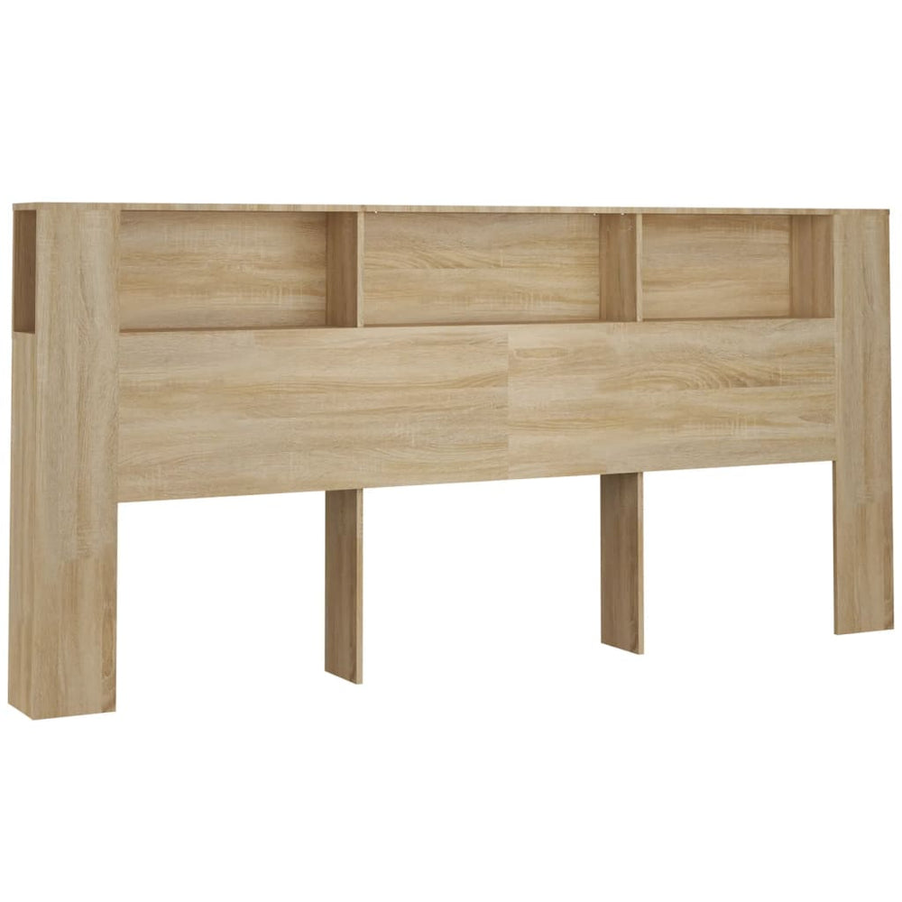 vidaXL Headboard with Storage Sonoma Oak 220x18.5x104.5 cm