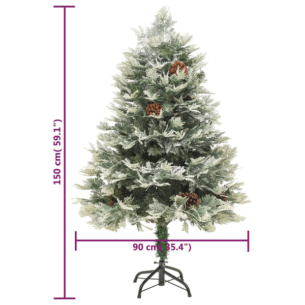 Weihnachtsbaum mit Beleuchtung Grün 150cm