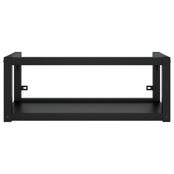 Badezimmer-Waschtischgestell mit Waschbecken Schwarz Eisen