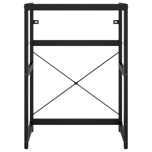 Badezimmer-Waschtischgestell mit Waschbecken Schwarz Eisen