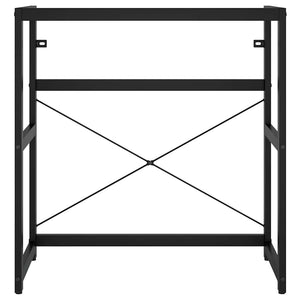 Badezimmer-Waschtischgestell mit Waschbecken Schwarz Eisen