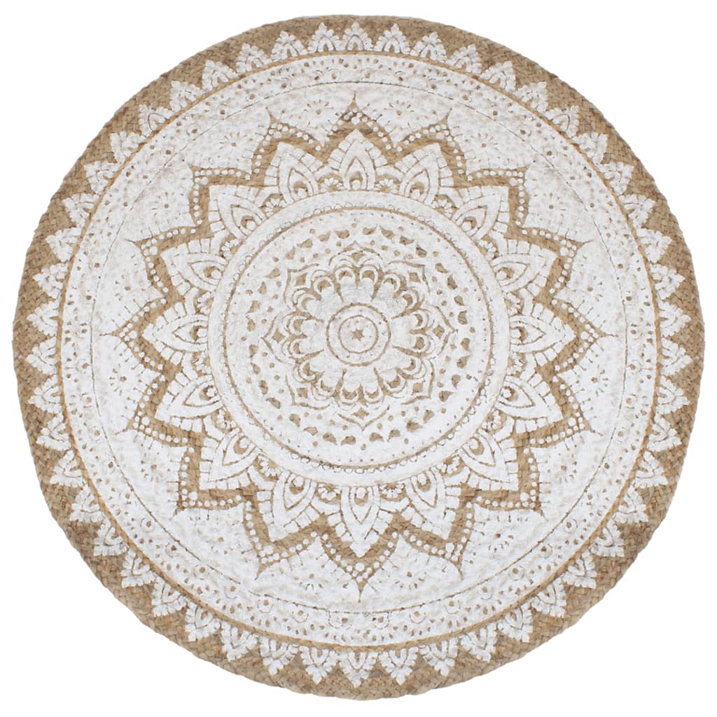 Geflochtener Jute Teppich, 210 cm Rund
