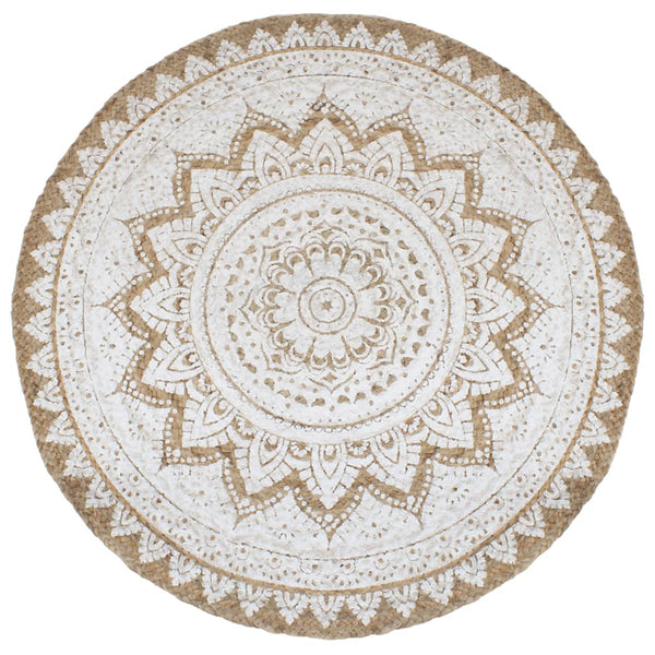 Geflochtener Jute Teppich, 210 cm Rund