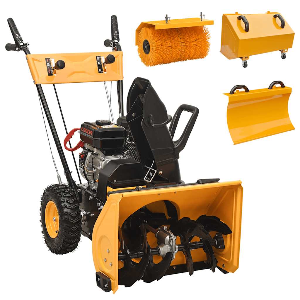 vidaXL 4-in-1 Petrol Snow Sweeper and Blower Set 6.5 HP