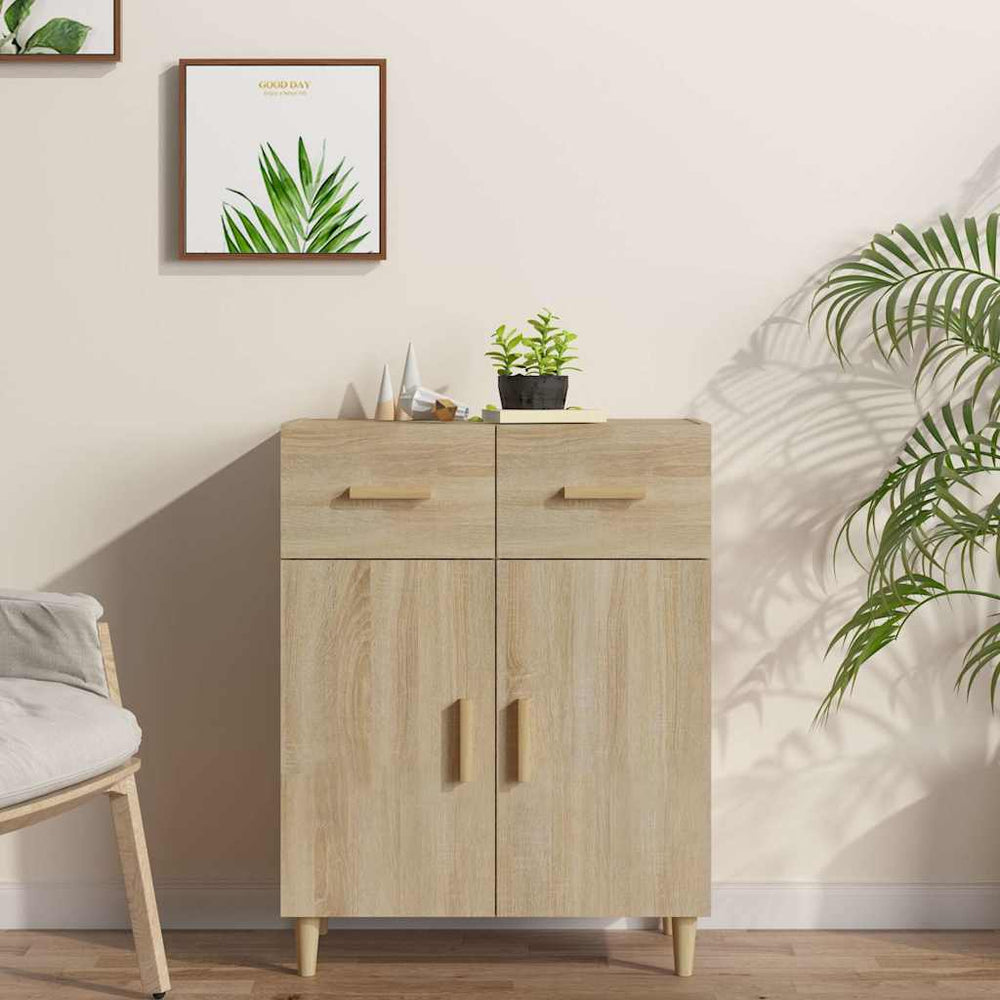 vidaXL Sideboard Sonoma Oak 69.5x34x89 cm Engineered Wood