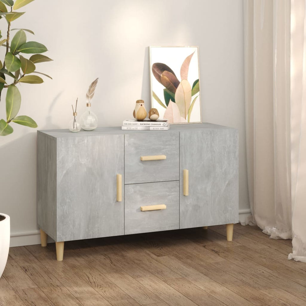 vidaXL Sideboard Concrete Gray 100x36x60 cm Engineered Wood
