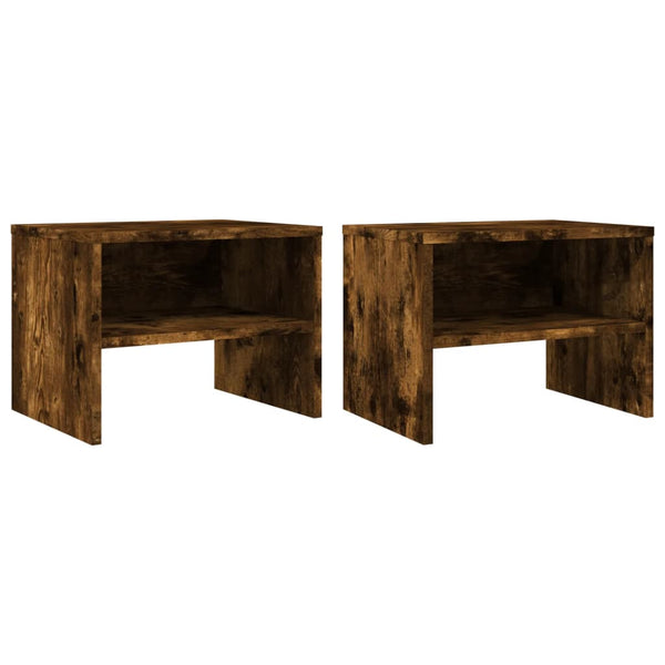vidaXL Nightstands 2 pcs Smoked Oak 40x30x30 cm Engineered Wood