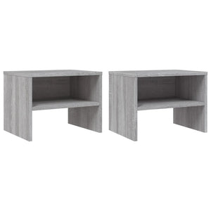 vidaXL Nightstands 2 pcs. Gray Sonoma 40x30x30 cm Engineered Wood