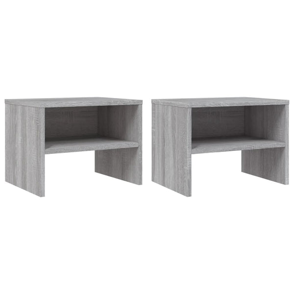 vidaXL Nightstands 2 pcs. Gray Sonoma 40x30x30 cm Engineered Wood