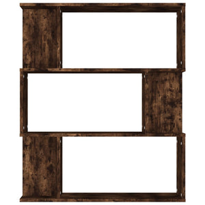 vidaXL Bookshelf/Room Divider Smoked Oak 80x24x96 cm Engineered Wood