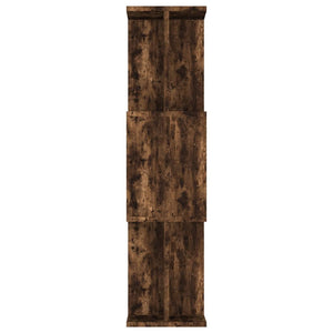 vidaXL Bookshelf/Room Divider Smoked Oak 80x24x96 cm Engineered Wood