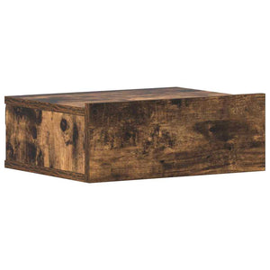 vidaXL Floating Nightstand 2 pcs Smoked Oak 40x30x15 cm Engineered Wood