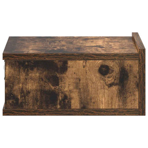 vidaXL Floating Nightstand 2 pcs Smoked Oak 40x30x15 cm Engineered Wood
