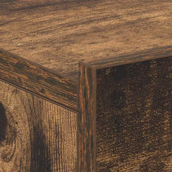 vidaXL Floating Nightstand 2 pcs Smoked Oak 40x30x15 cm Engineered Wood