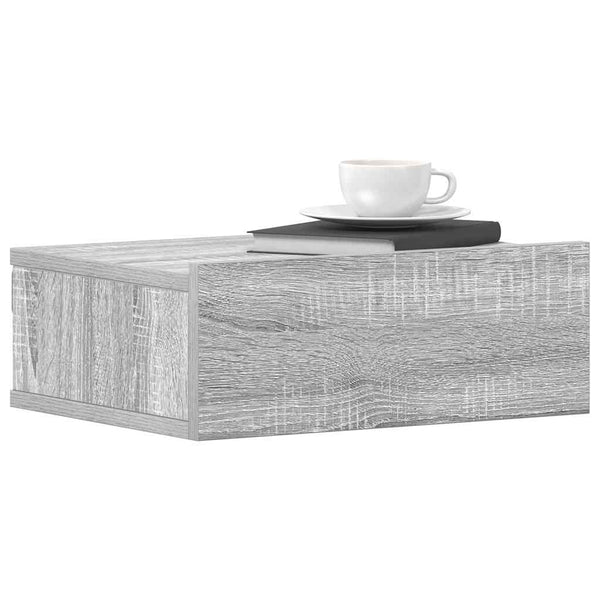 vidaXL Wall-Mounted Nightstands 2 pcs. Sonoma Grey 40x30x15 cm