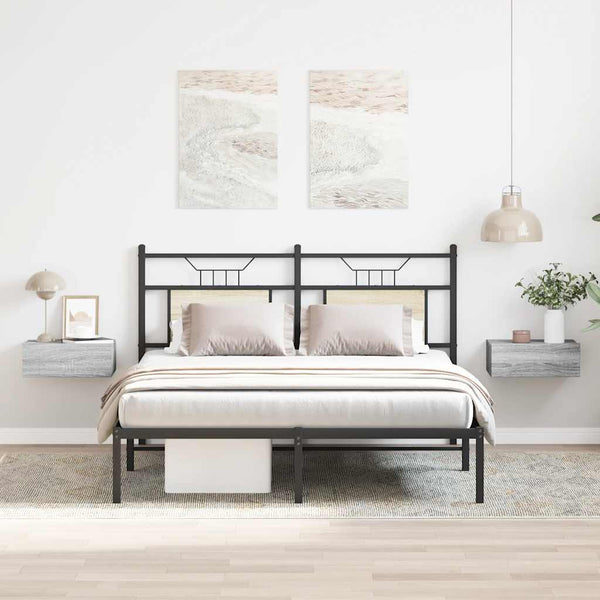 vidaXL Wall-Mounted Nightstands 2 pcs. Sonoma Grey 40x30x15 cm