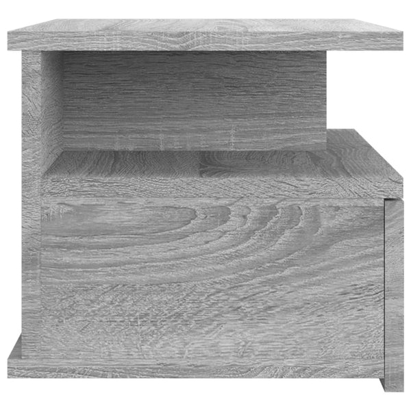 vidaXL Wall-Mounted Nightstand Gray Sonoma 40x31x27 cm Engineered Wood