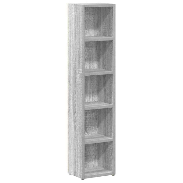 vidaXL CD Cabinets 2 pcs. Grey Sonoma 21x16x93.5 cm Engineered Wood