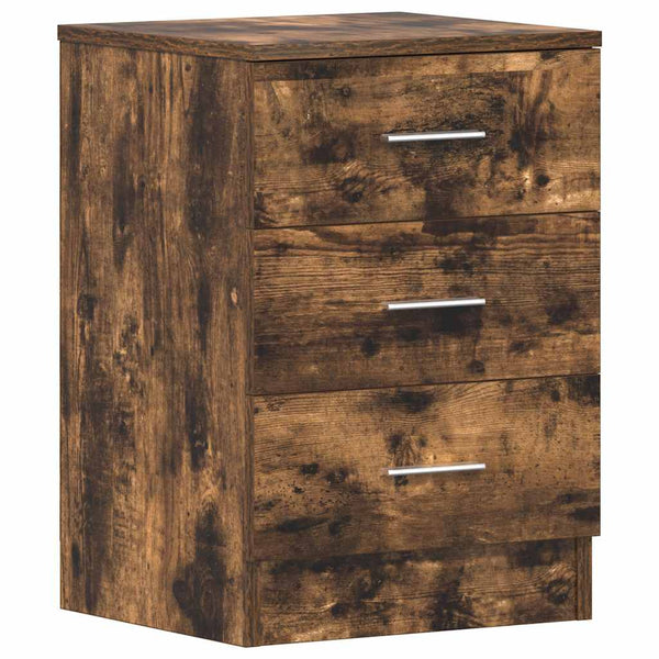 vidaXL Nightstands 2 pcs Smoked Oak 38x35x56 cm Engineered Wood