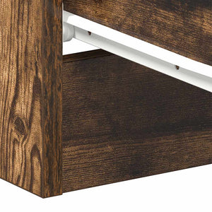 vidaXL Nightstands 2 pcs Smoked Oak 38x35x56 cm Engineered Wood