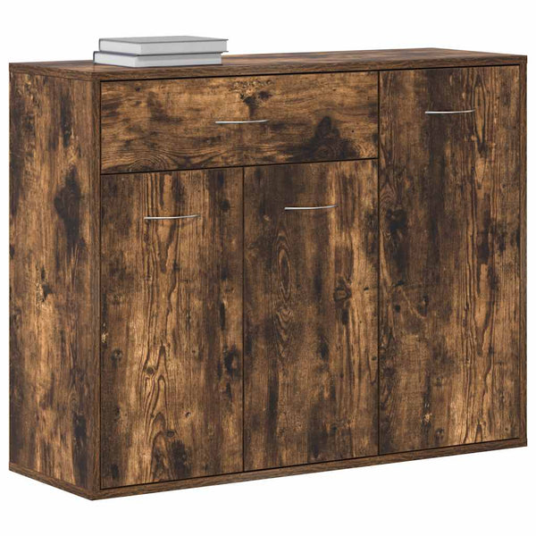 vidaXL Sideboard Smoked Oak 88x30x70 cm Engineered Wood
