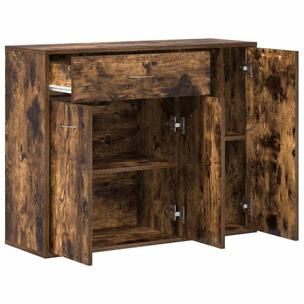 vidaXL Sideboard Smoked Oak 88x30x70 cm Engineered Wood