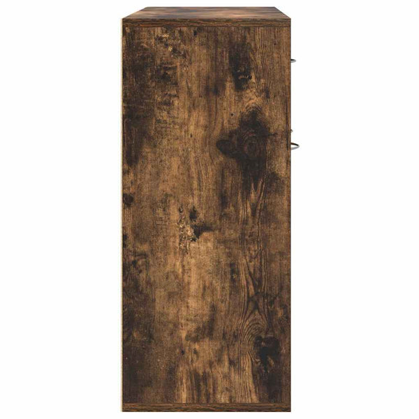 vidaXL Sideboard Smoked Oak 88x30x70 cm Engineered Wood