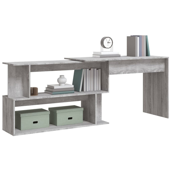 Eckschreibtisch Grau Sonoma 200 cm