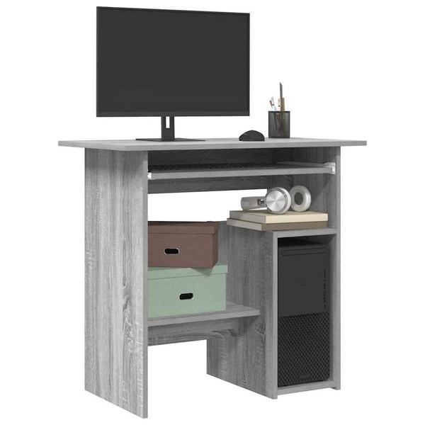 vidaXL Desk Sonoma Grey 80x45x74 cm Engineered Wood